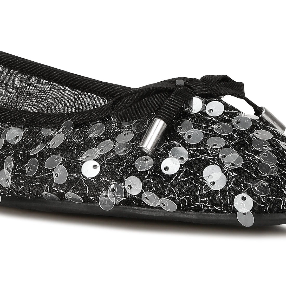 iysander embellished sheer ballet flats#color_black