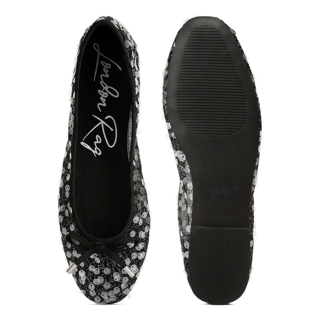 iysander embellished sheer ballet flats#color_black