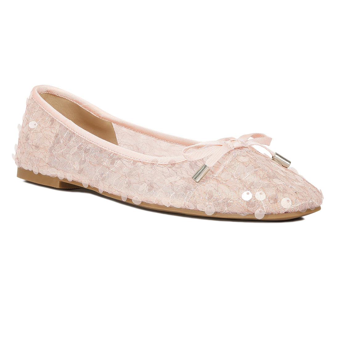 iysander embellished sheer ballet flats#color_pink
