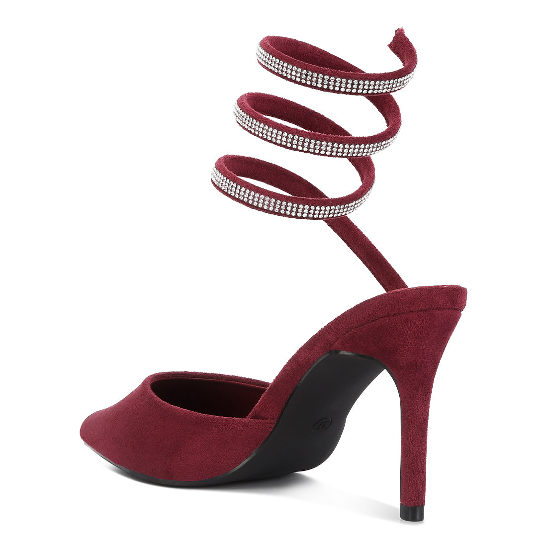 Elvira rihnestone embellished sandals#color_burgundy