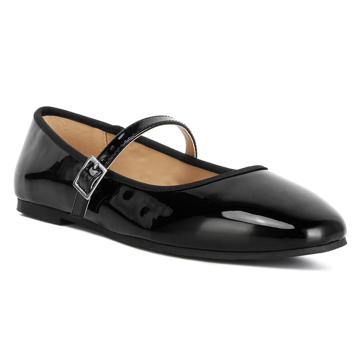 Pin Buckle Ankle Strap Ballerinas