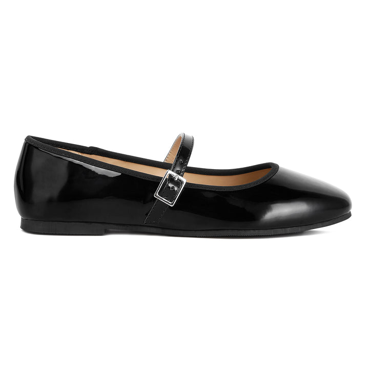 Pin Buckle Ankle Strap Ballerinas