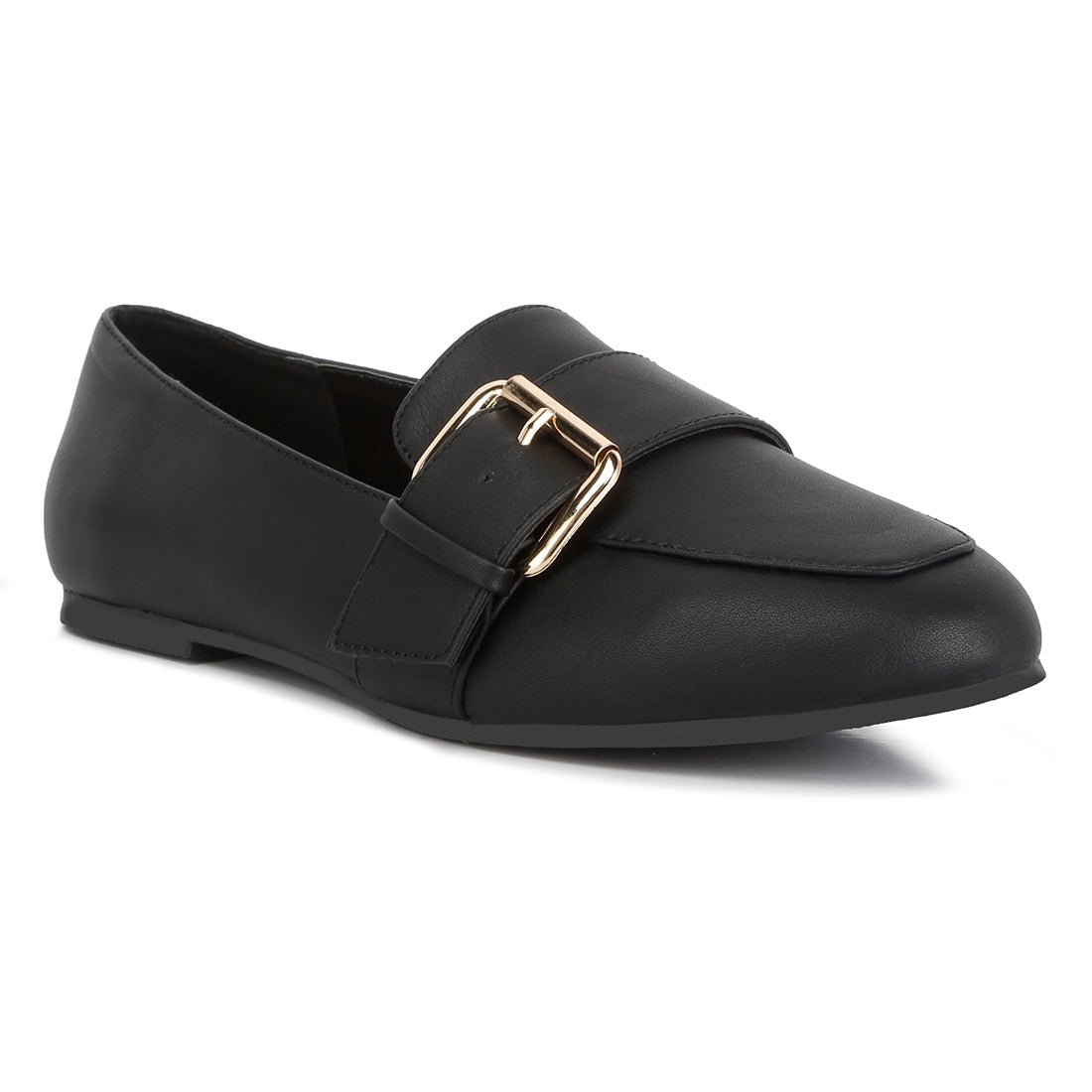 Pin Buckle Detail Loafers