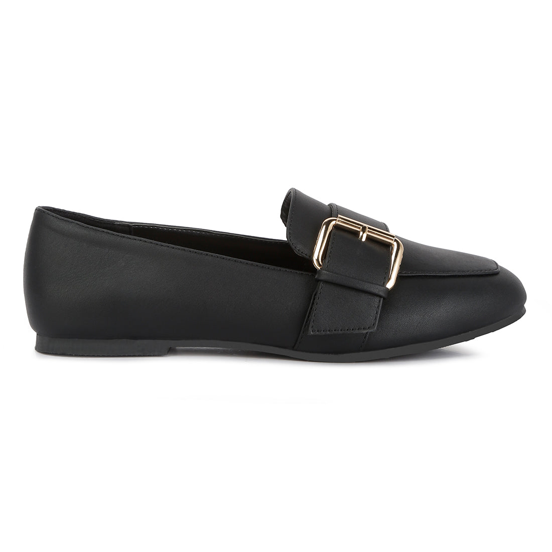 Pin Buckle Detail Loafers