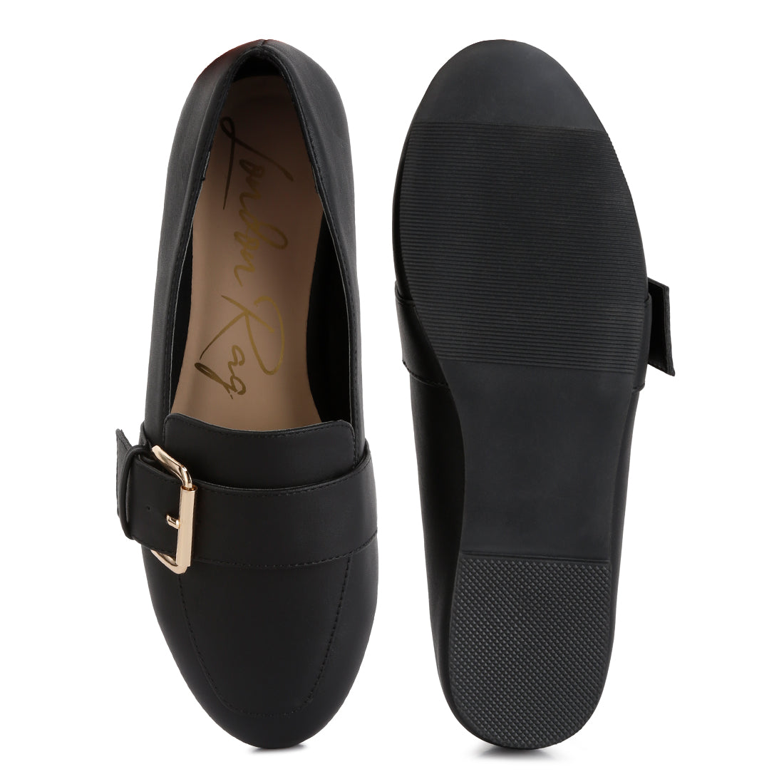 Pin Buckle Detail Loafers