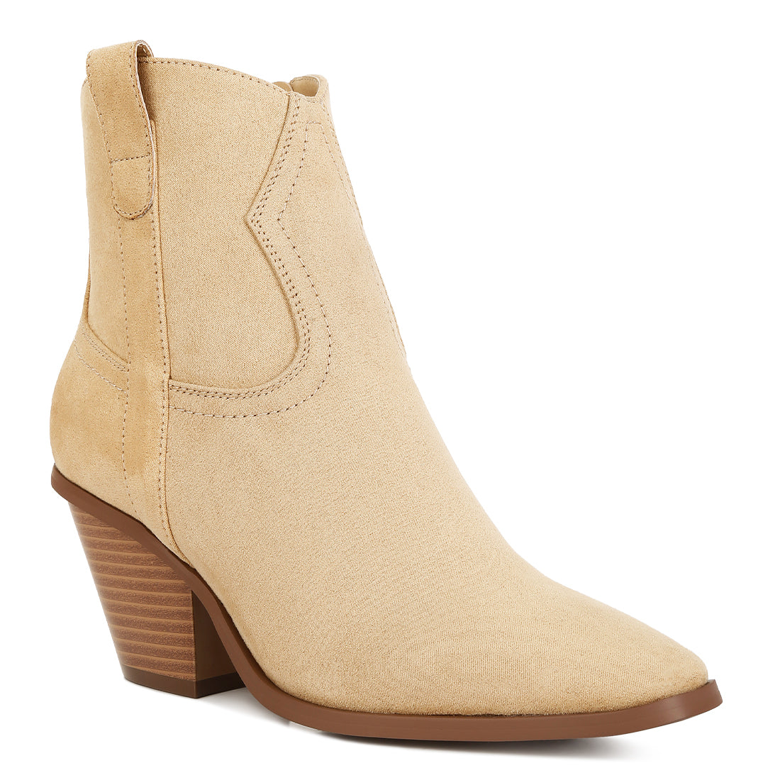 elettra ankle length cowboy boots#color_beige