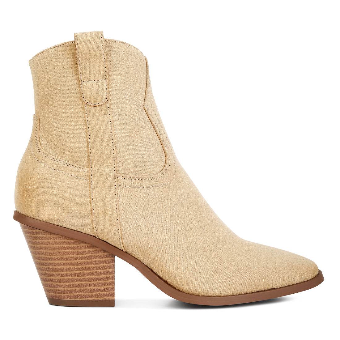 elettra ankle length cowboy boots#color_beige