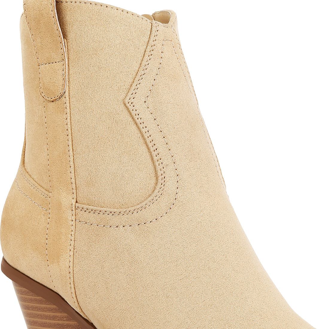 elettra ankle length cowboy boots#color_beige