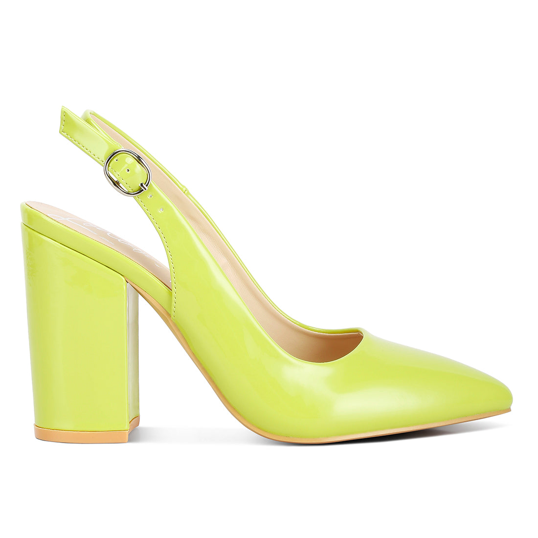 dalaney slingback high block sandals#color_lime