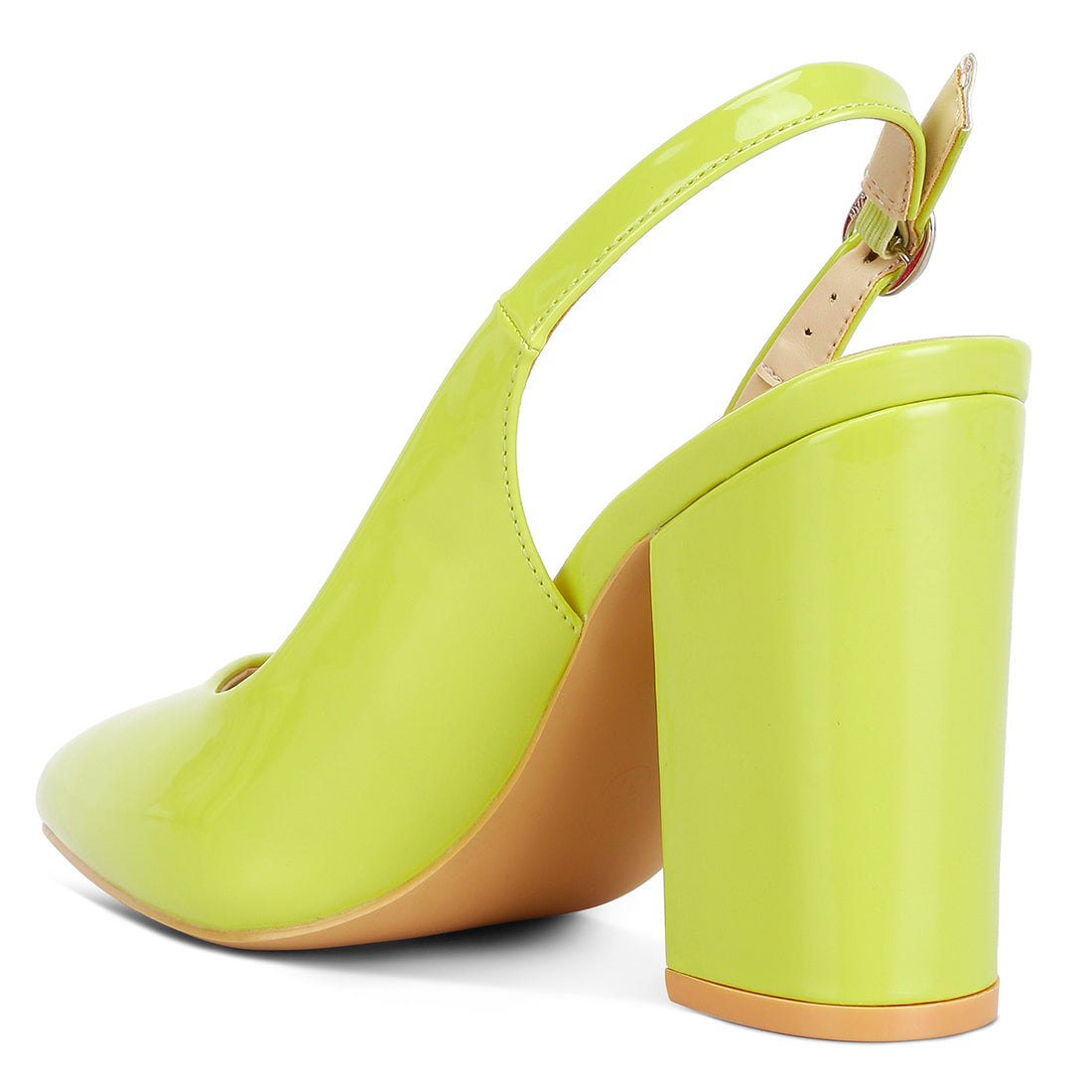 dalaney slingback high block sandals#color_lime