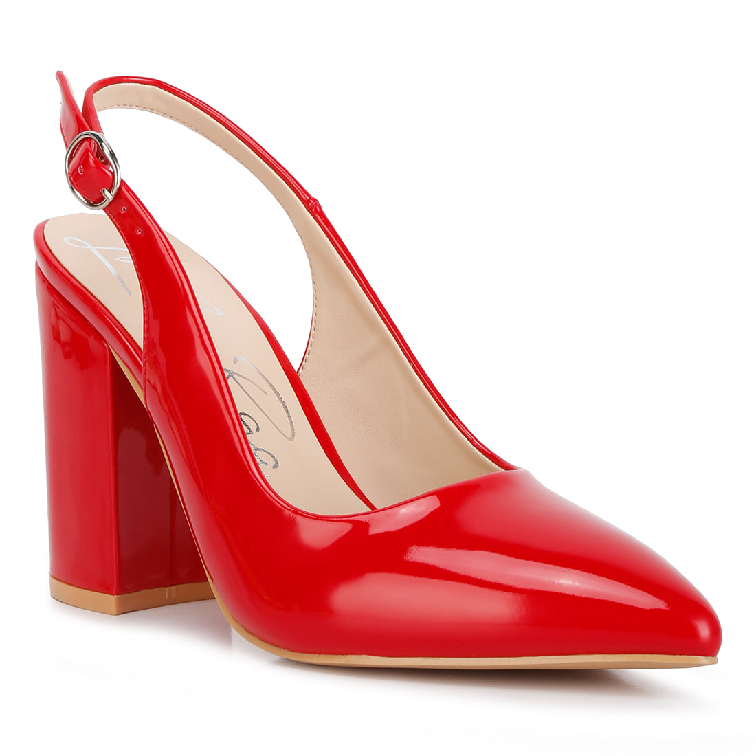 dalaney slingback high block sandals#color_red