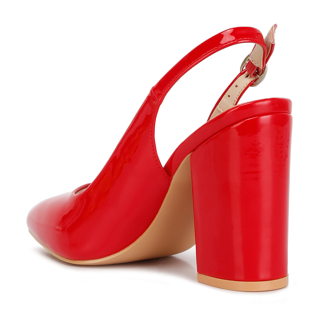 dalaney slingback high block sandals#color_red