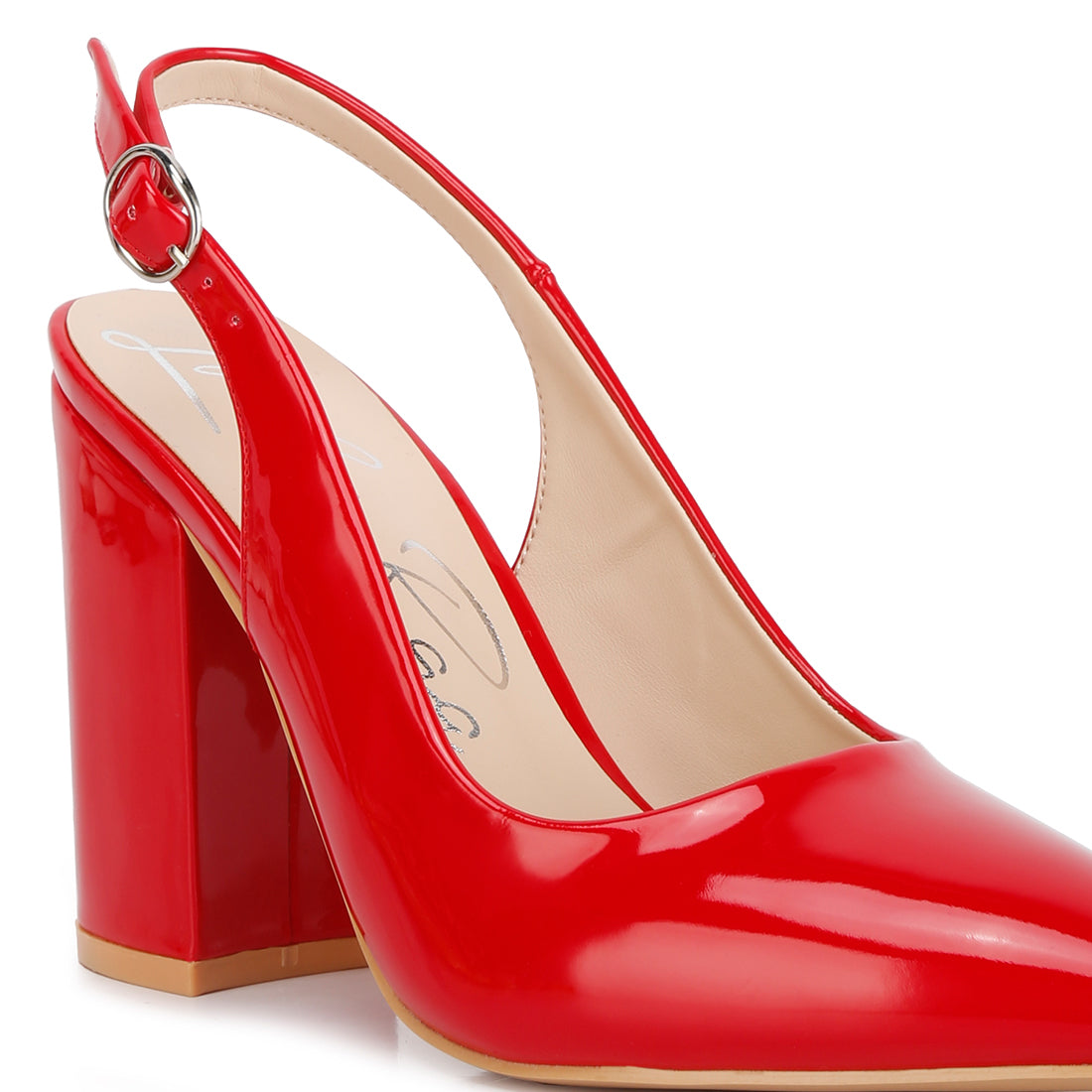dalaney slingback high block sandals#color_red