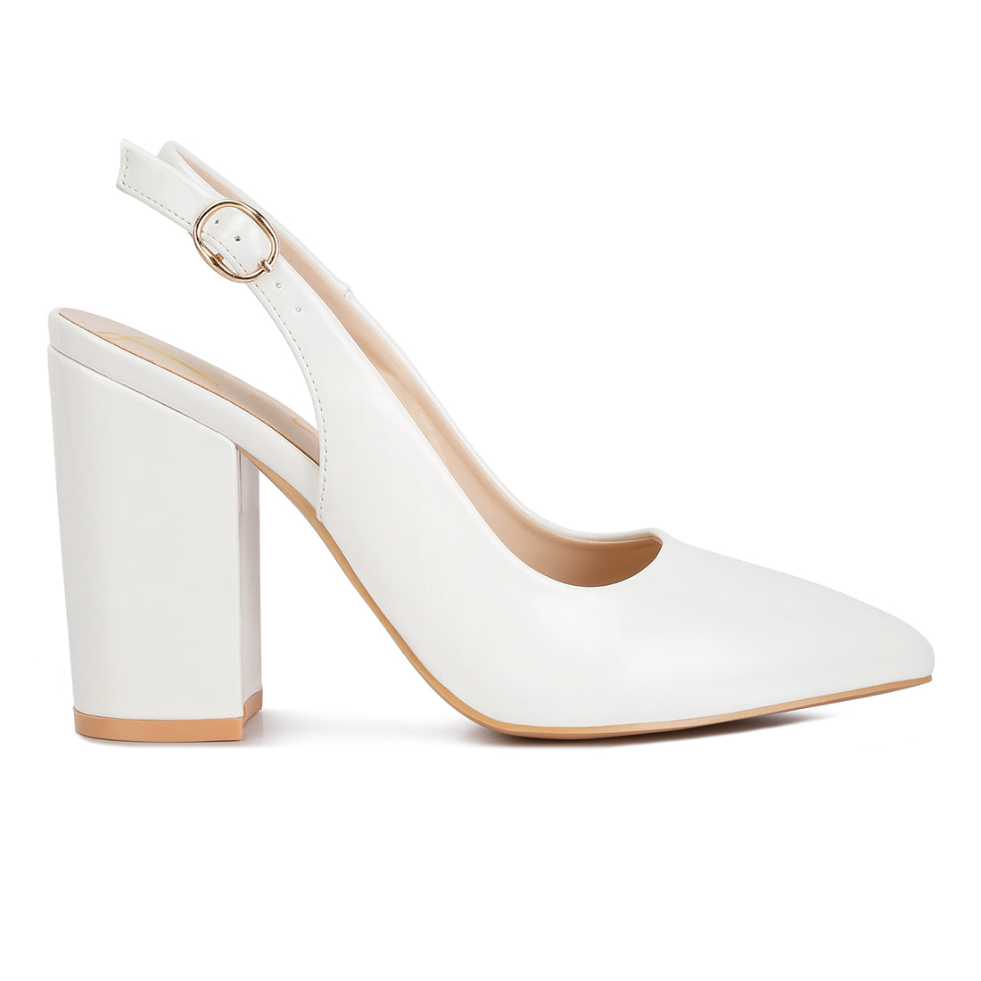 dalaney slingback high block sandals#color_white