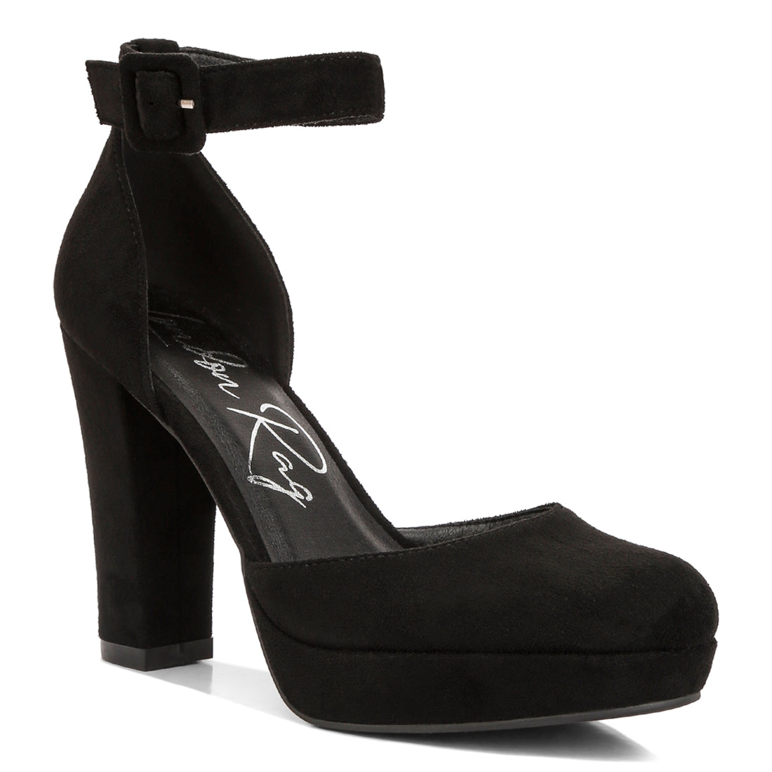 inigo interchangeable ankle strap platform sandals#color_black