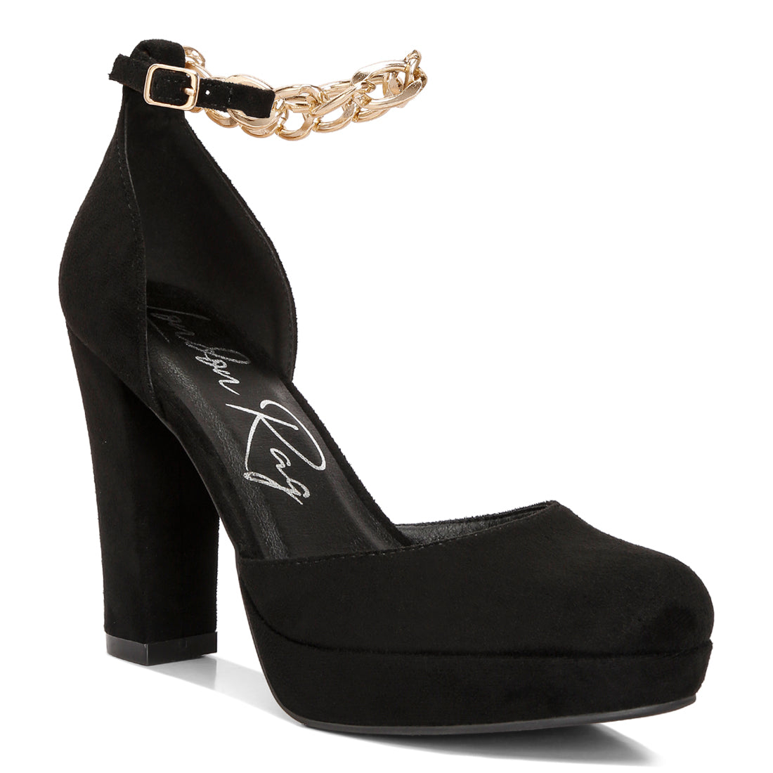 inigo interchangeable ankle strap platform sandals#color_black