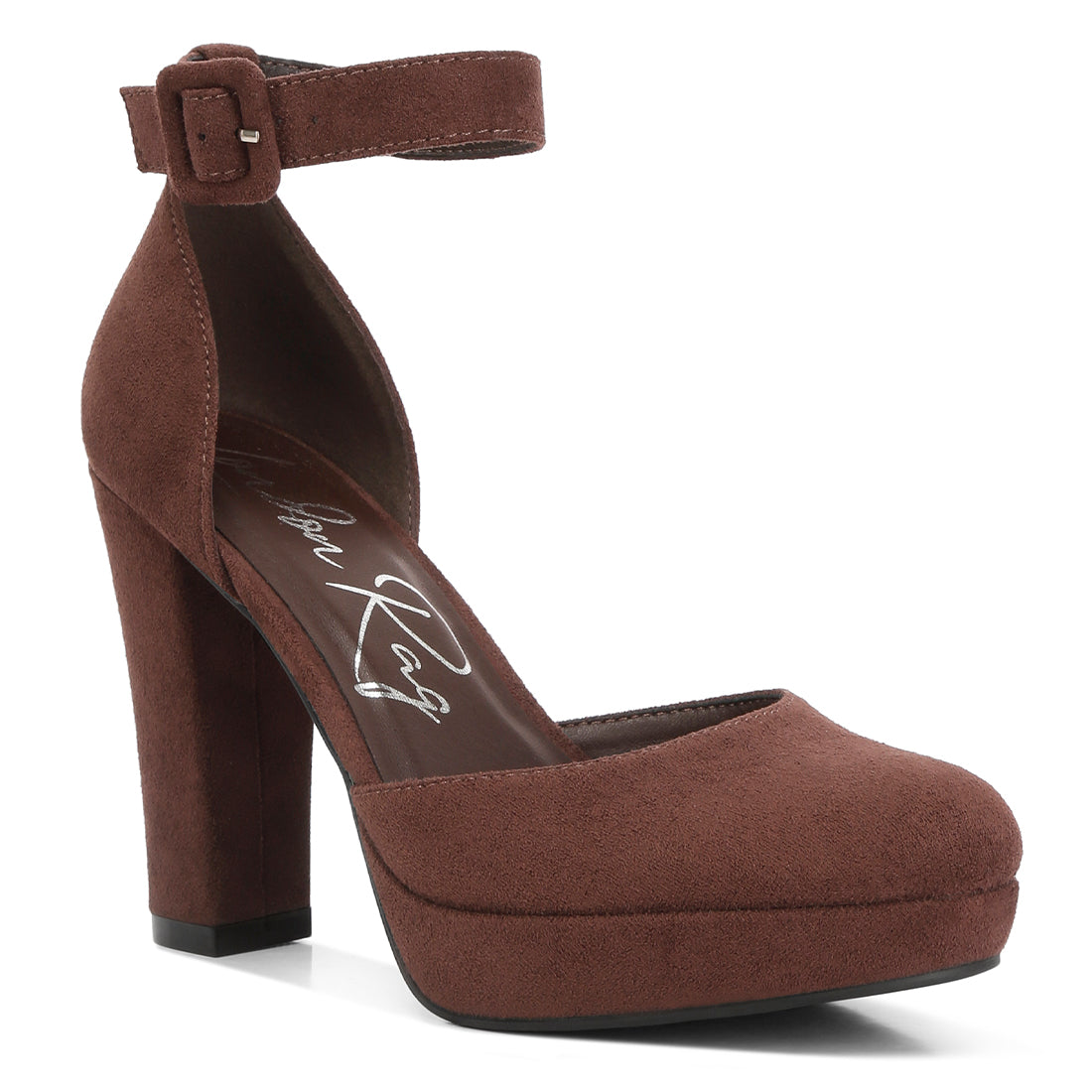 inigo interchangeable ankle strap platform sandals#color_brown