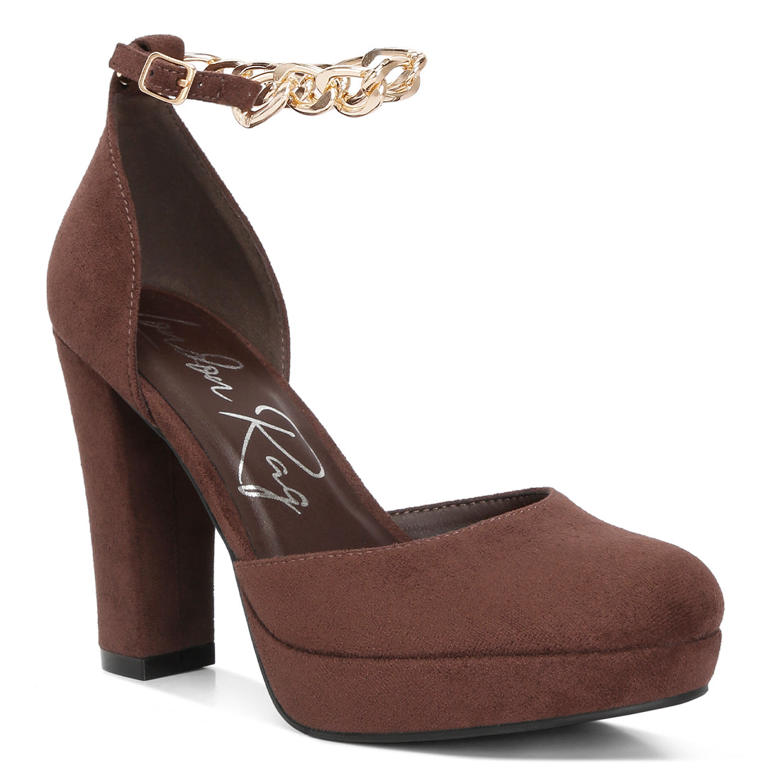 inigo interchangeable ankle strap platform sandals#color_brown