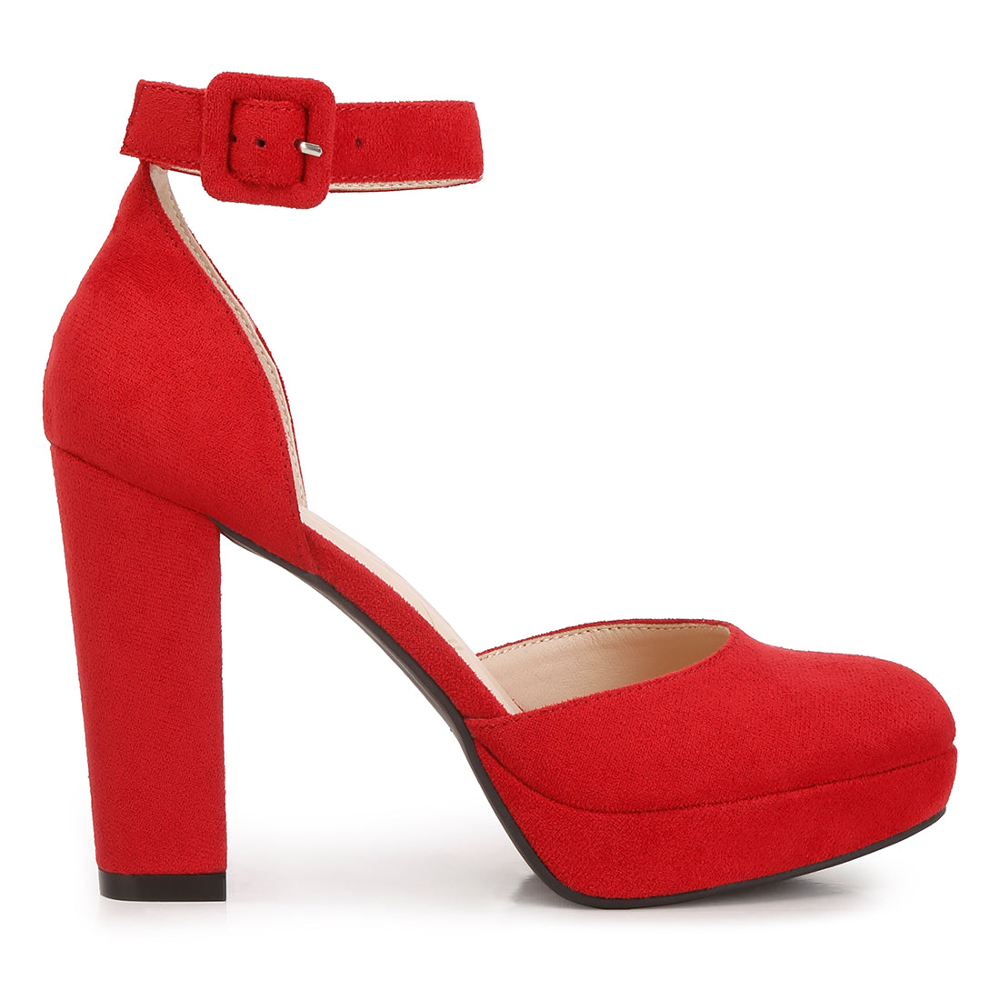 inigo interchangeable ankle strap platform sandals#color_red