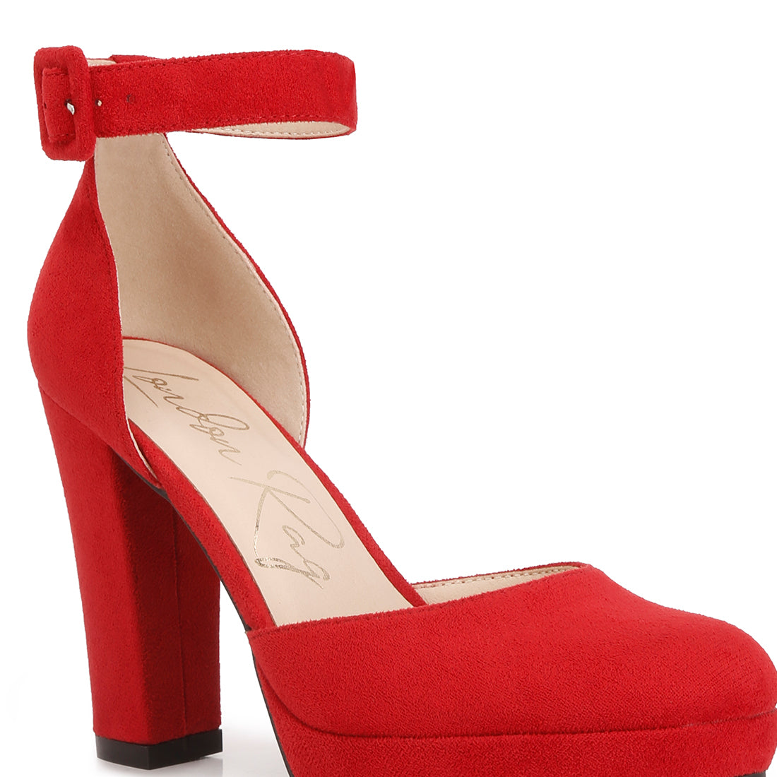 inigo interchangeable ankle strap platform sandals#color_red