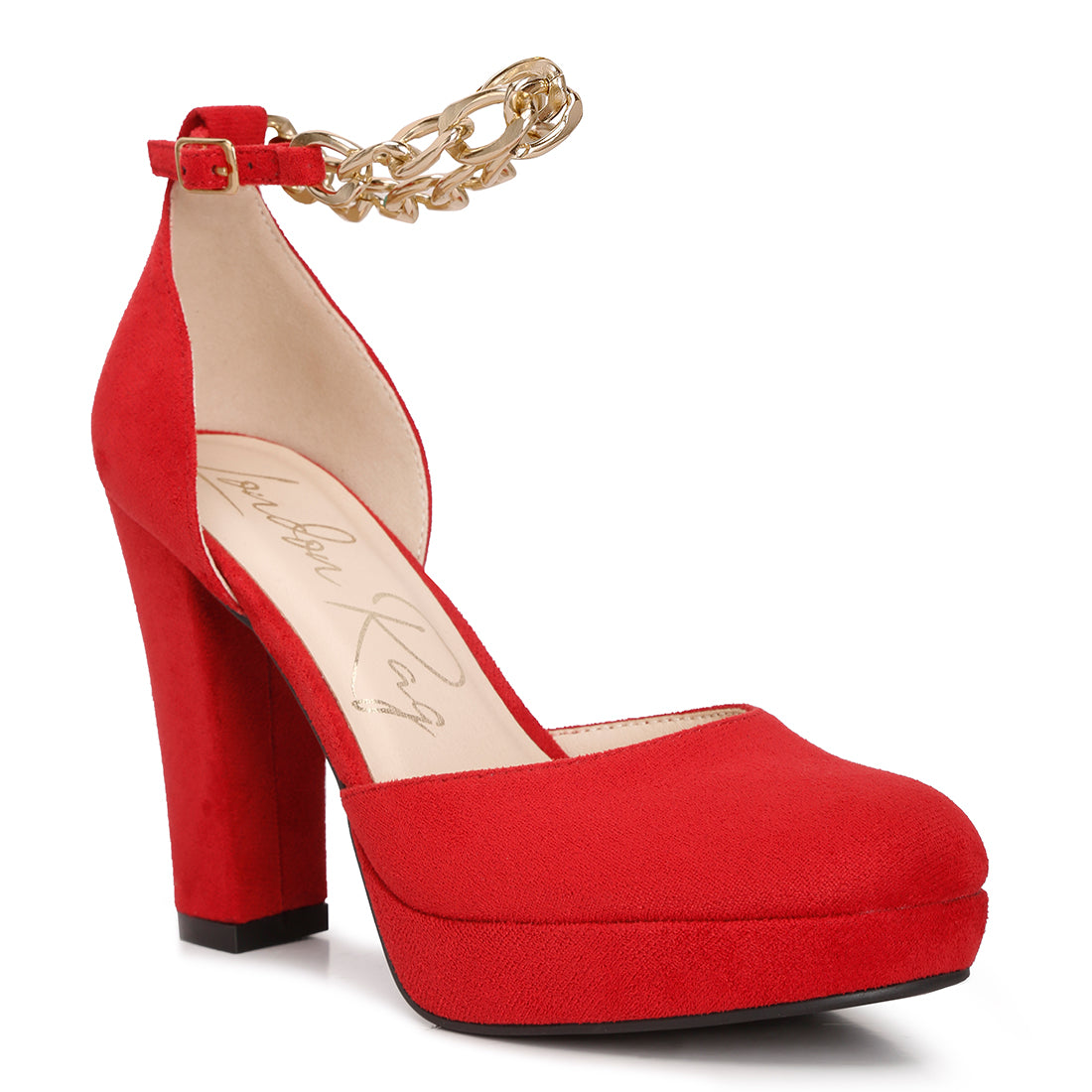 inigo interchangeable ankle strap platform sandals#color_red