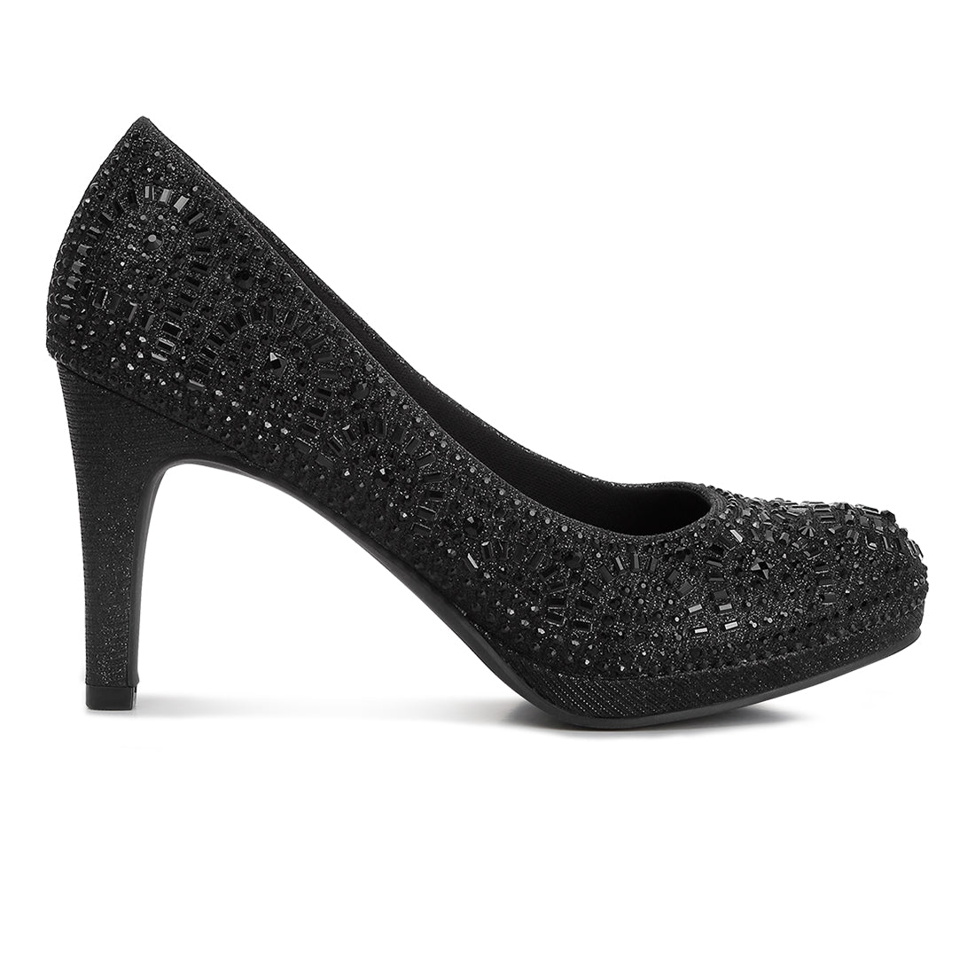 exquisite rhinestone embellished stiletto pumps#color_black
