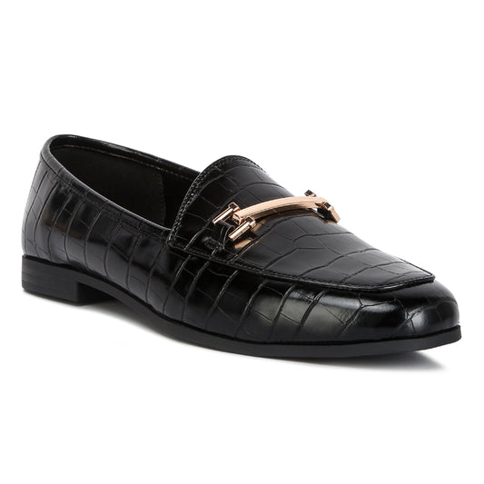 street-smart horsebit embellished loafers#color_black