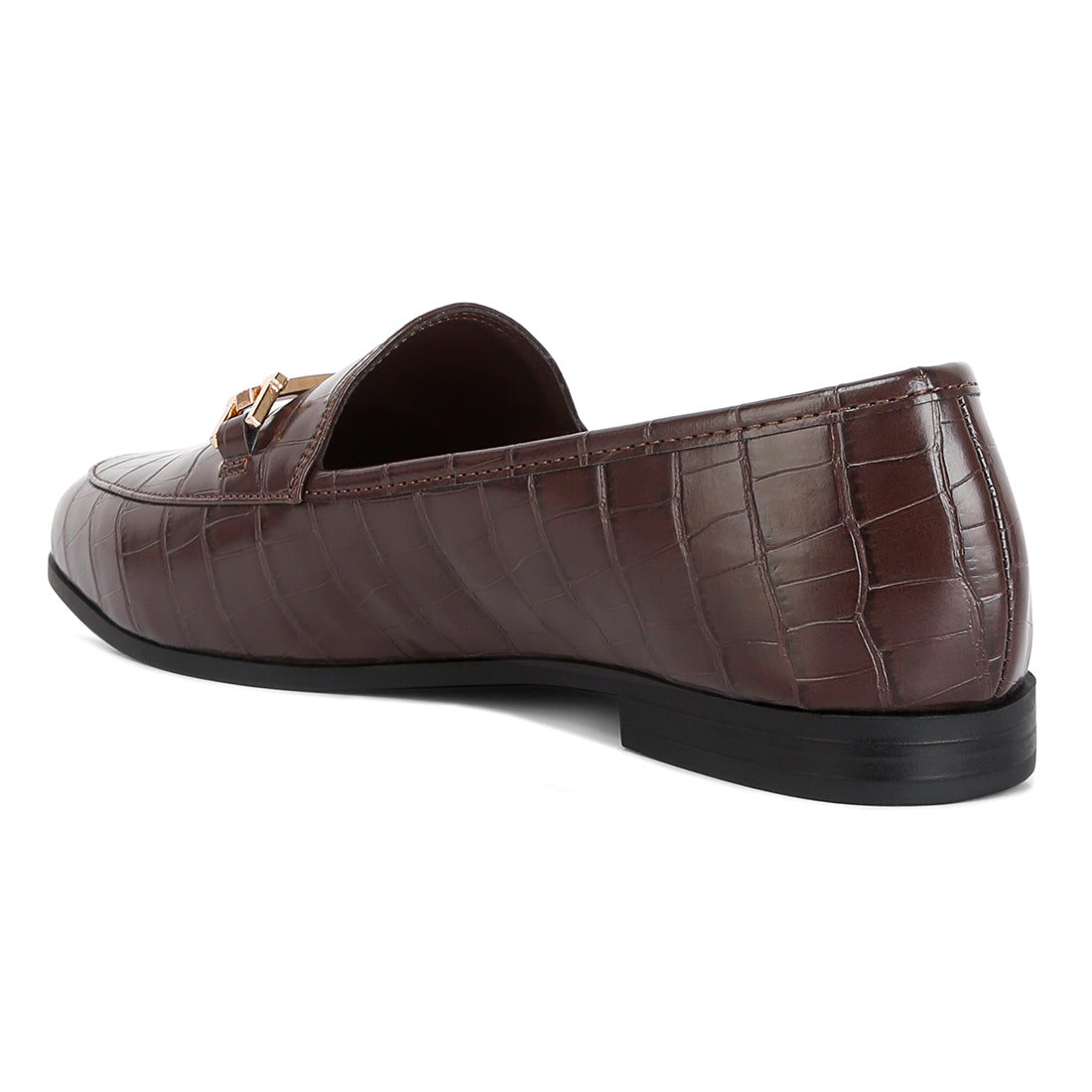 street-smart horsebit embellished loafers#color_brown
