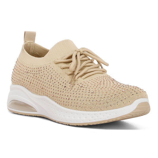 elizha stud embellished sneakers#color_beige
