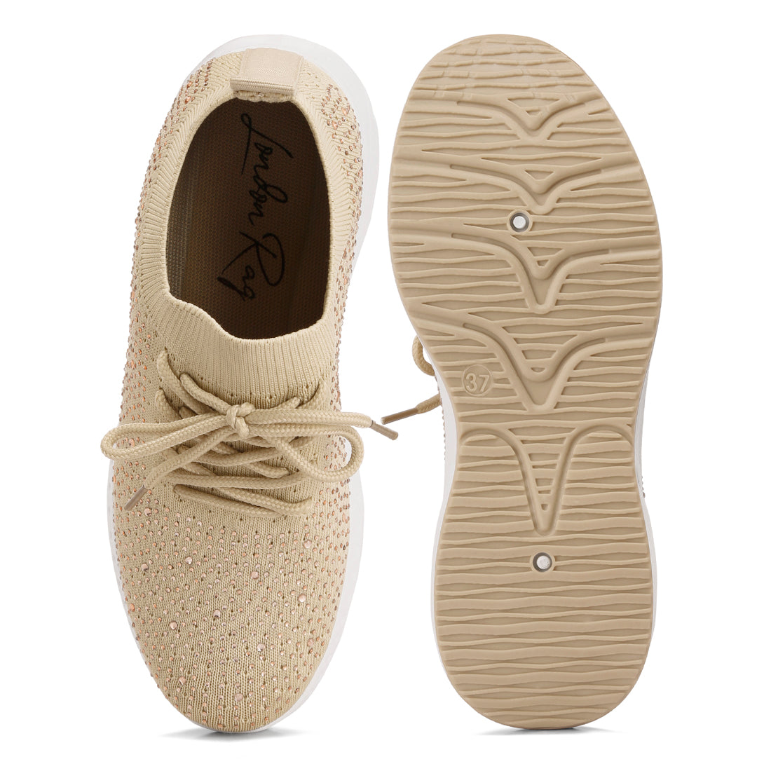 elizha stud embellished sneakers#color_beige