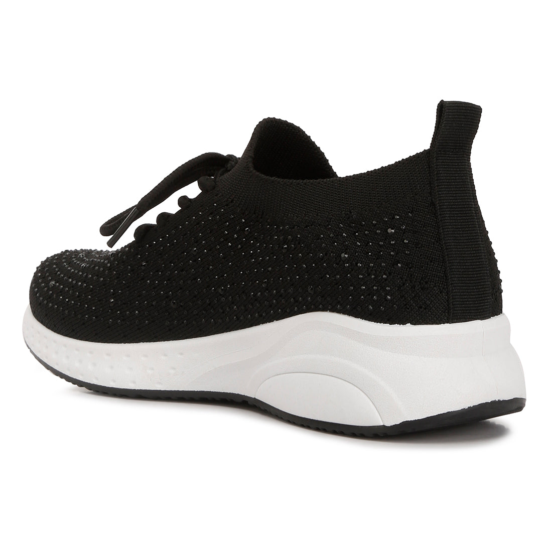 elizha stud embellished sneakers#color_black