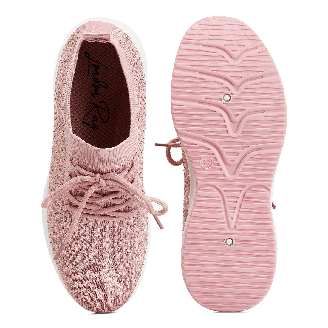 elizha stud embellished sneakers#color_blush
