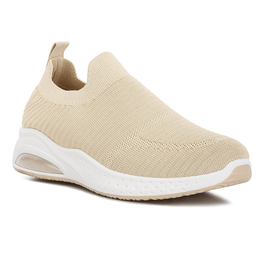 jafna knitted slip on sneakers#color_beige