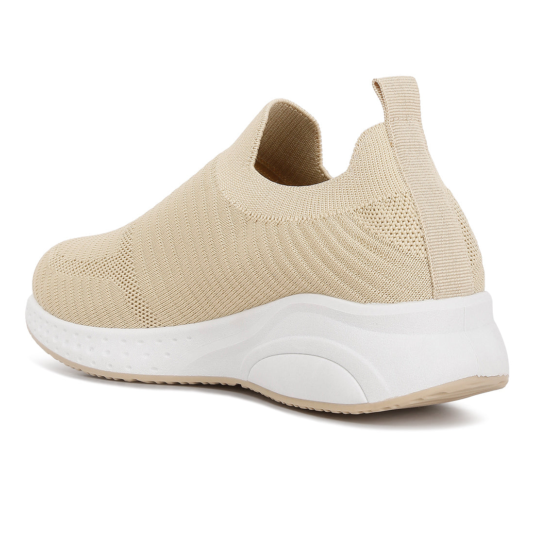 jafna knitted slip on sneakers#color_beige