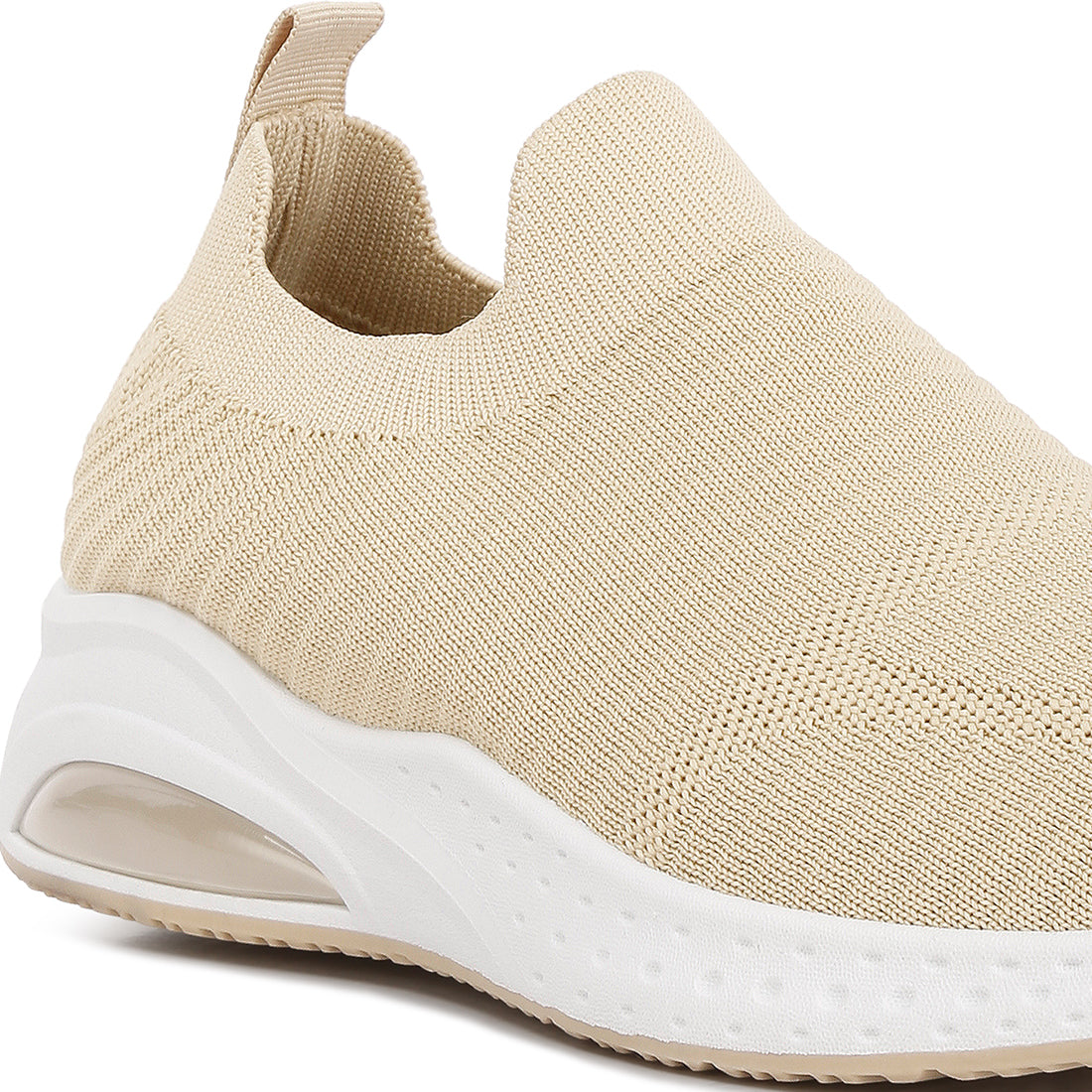 jafna knitted slip on sneakers#color_beige
