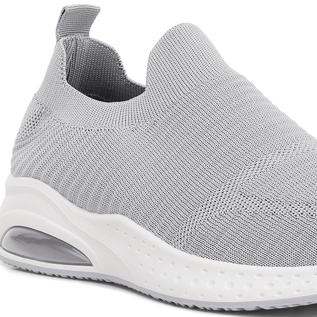 jafna knitted slip on sneakers#color_grey