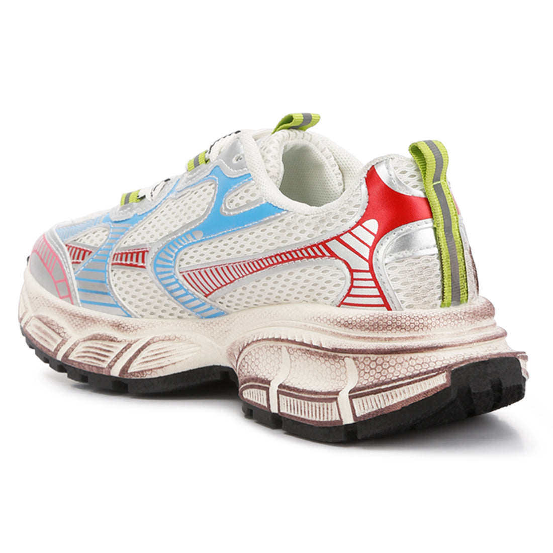 pull tab chunky sole sneaker#color_multi