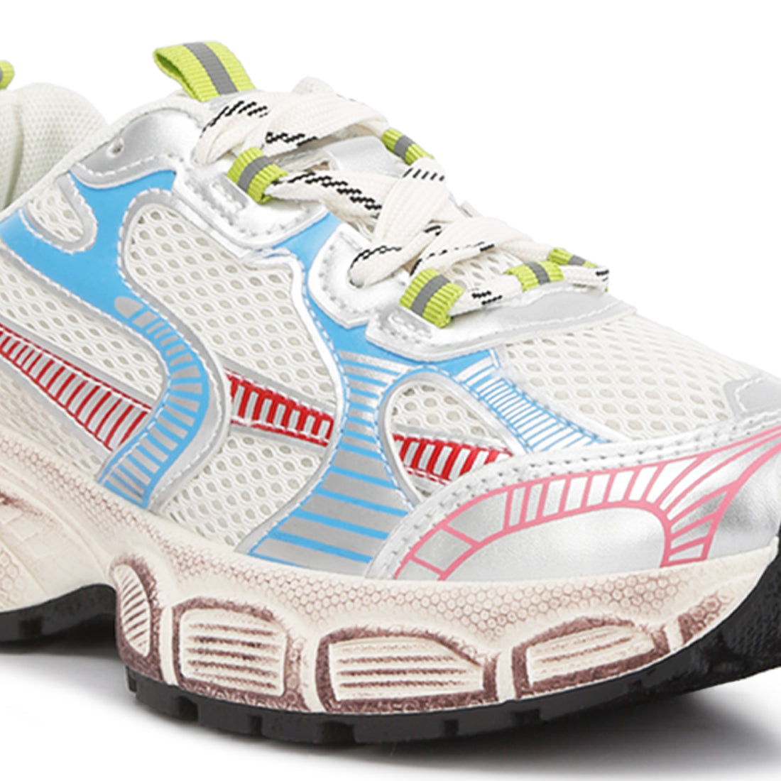 pull tab chunky sole sneaker#color_multi