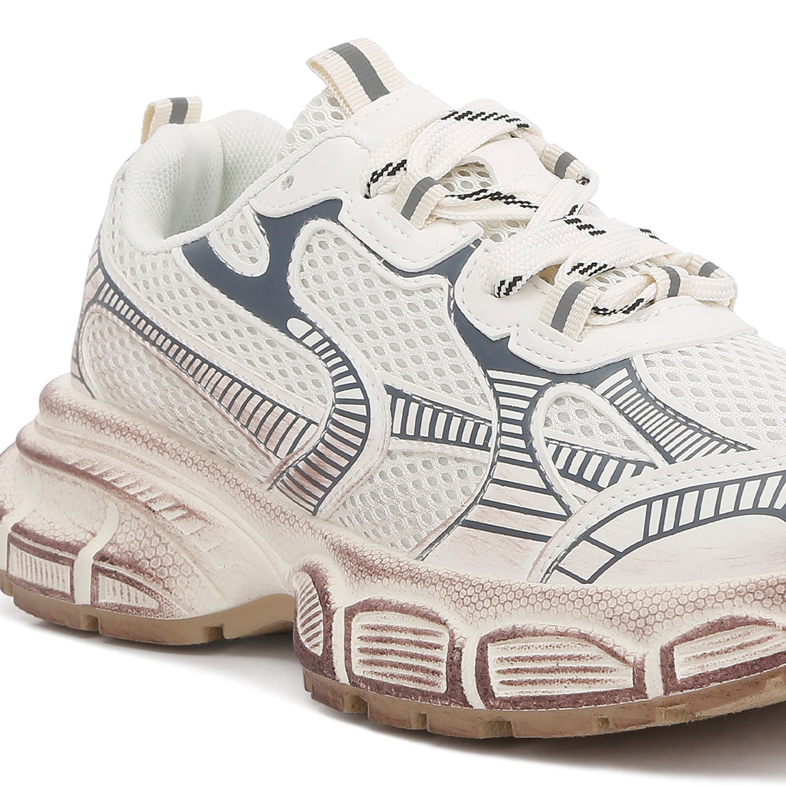 pull tab chunky sole sneaker#color_white