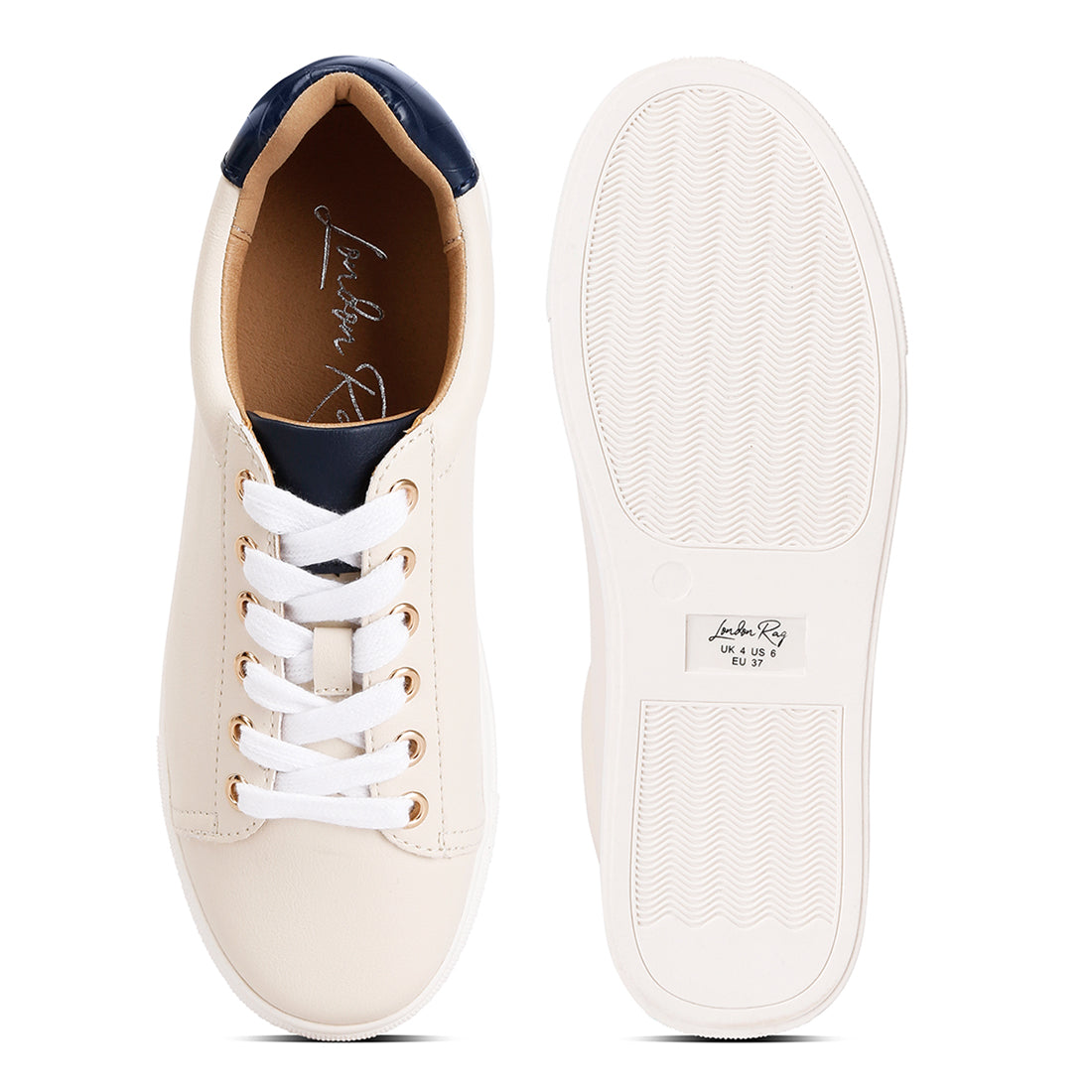 colette croc back panel sneakers#color_cream