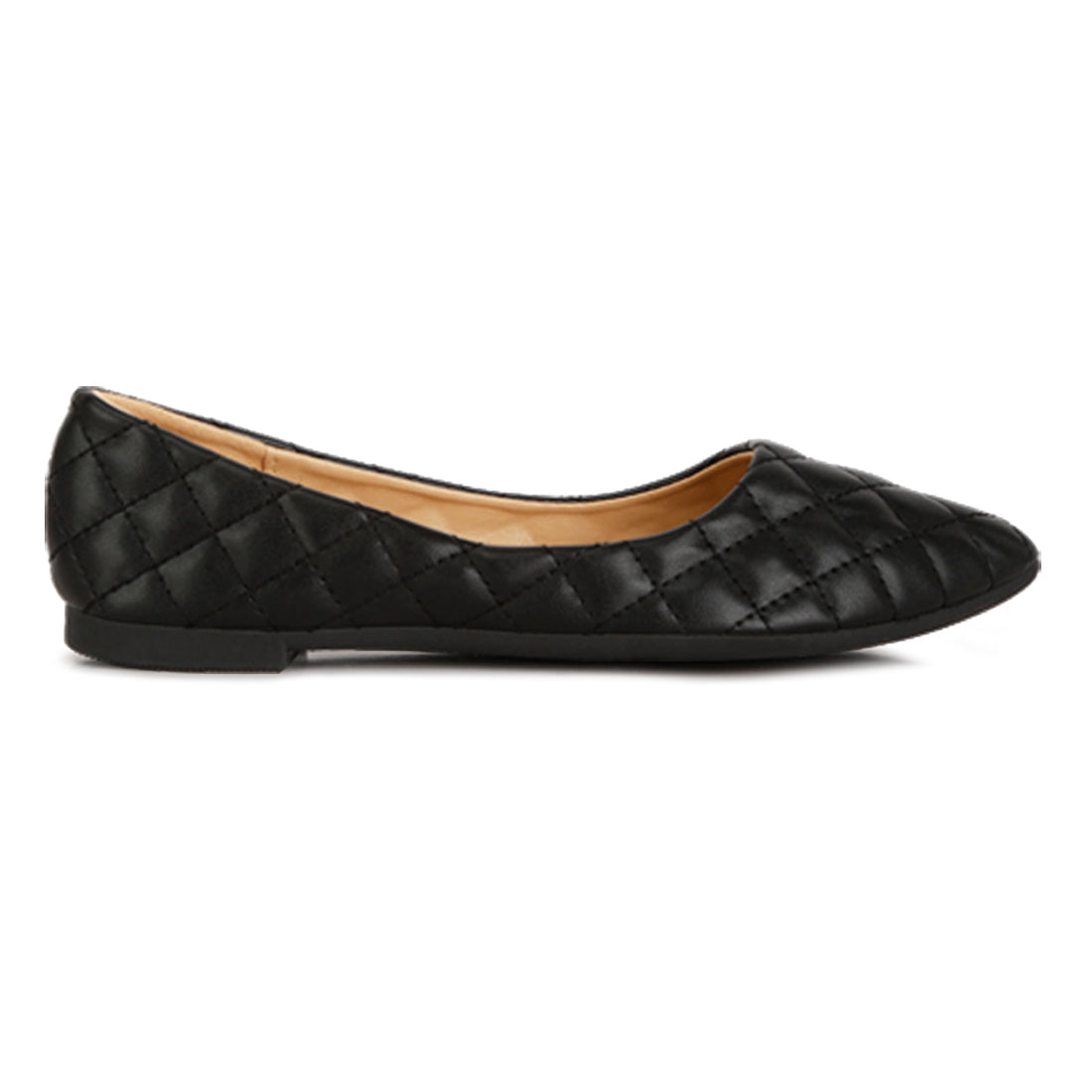 quilted detail ballet flats#color_black