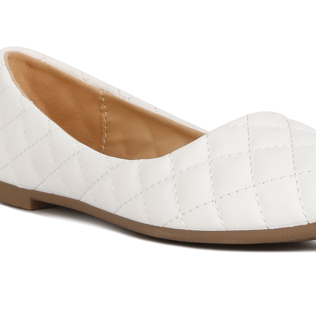 quilted detail ballet flats#color_white