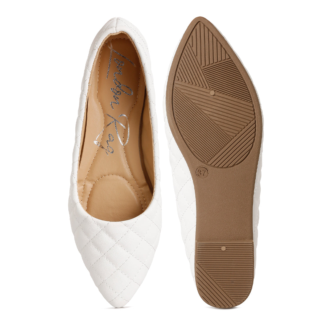quilted detail ballet flats#color_white