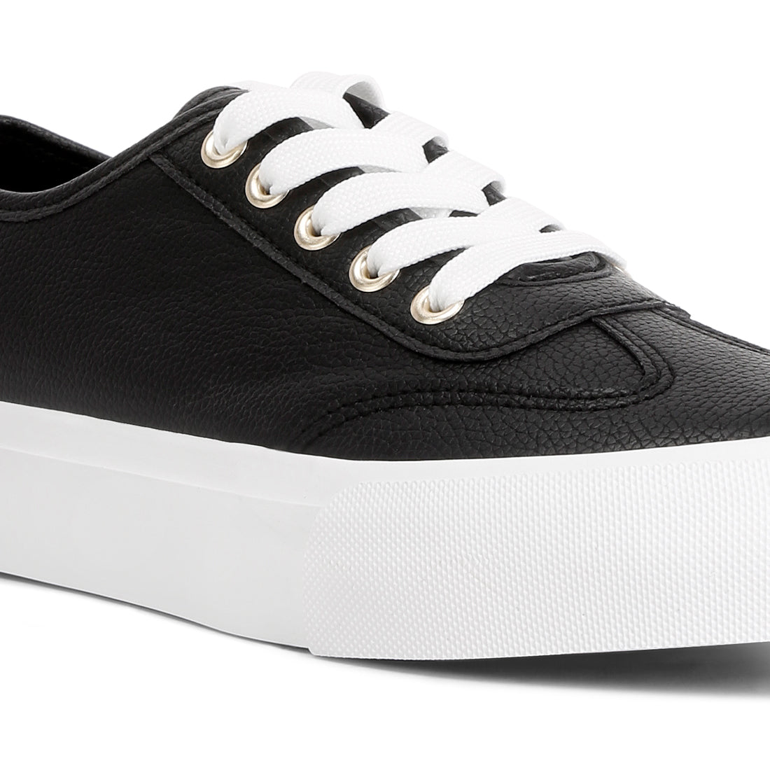 zenda chunky flatform sneakers#color_black