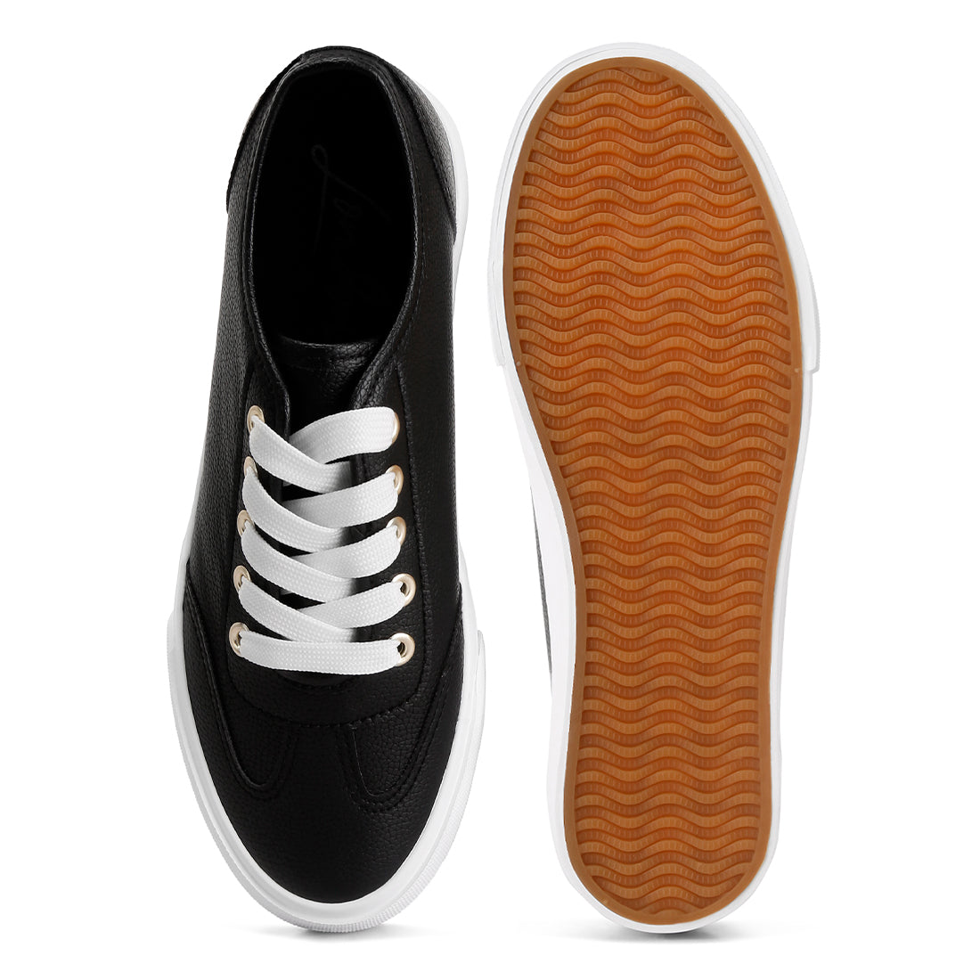 zenda chunky flatform sneakers#color_black