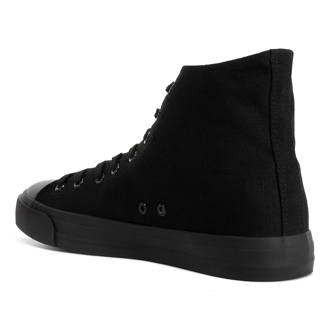 high ankle canvas sneakers#color_black