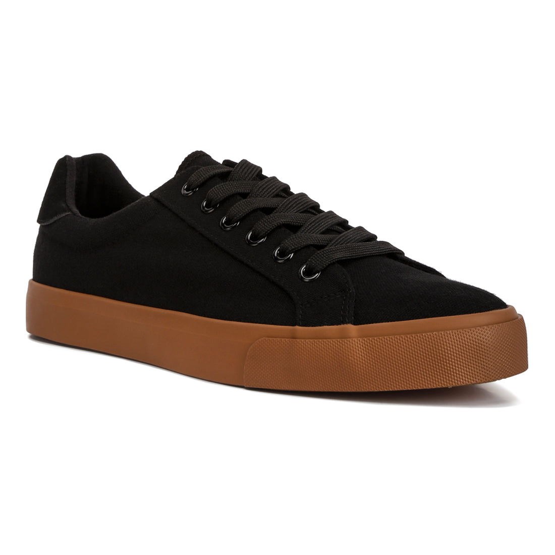 color block casual canvas sneakers#color_black