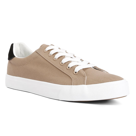 color block casual canvas sneakers#color_khaki