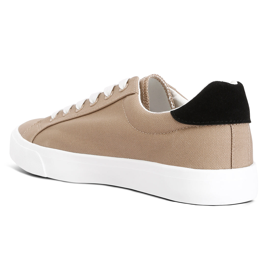 color block casual canvas sneakers#color_khaki