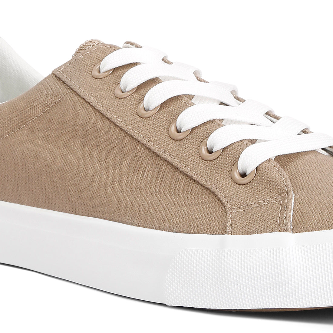 color block casual canvas sneakers#color_khaki
